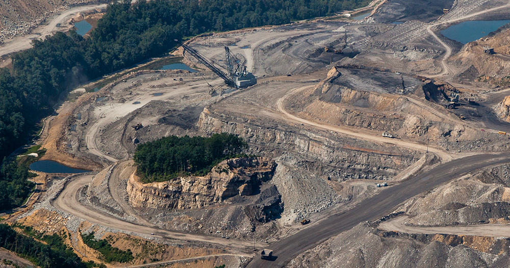 Photo of mountaintop removal mining by Kent Mason