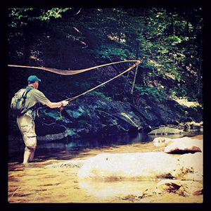 Fly fishing on the Cranberry River, one of the premier trout streams that would be protected by the new monument. Photo courtesy of Philip Smith