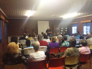 Residents of the Belews Creek area gather at a community meeting on power plant wastewater hosted by the Pine Hall Ruritan Club.