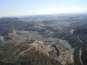 an aerial image from the Virginia Department of Transportation shows progress on the Hawks Nest portion of the highway.