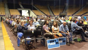 Hundreds gather at the MEC hearing in Cullowhee, N.C. All 80 speakers opposed fracking.