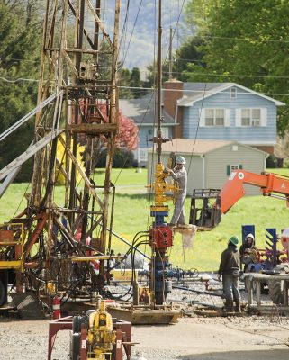 Gas well 'Ultimate Warrior 1', Montoursville, Penn. Photo courtesy of Terry Wild Stock Photography