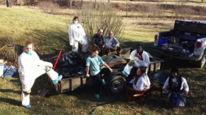 Appalachian State University students volunteering during the annual MLK Day Challenge.