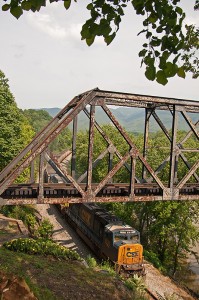 An empty CSX coal train. Photo by J. Mueller