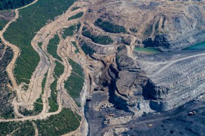 Mountaintop removal coal mines like this one in W.Va. have polluted streams for years. Photo by Kent Mason.