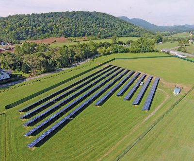 BARC’s solar farm contains 1,750 solar panels and produces 550 kilowatts of energy. Photo courtesy of the BARC Electric Cooperative
