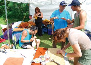Participants learn crafts during Whippoorwill Festival.  Photo courtesy Jameson Pfiel