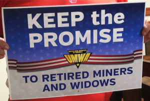 The Miners Protection Act would solve the problem of expiring health benefits and a nearly insolvent pension fund that thousands of retired coal miners rely on. But Congress must act soon. Photo from Jobs With Justice.