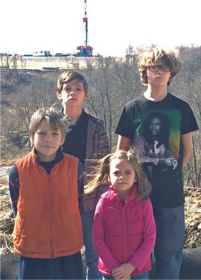 Lois Bower-Bjornson’s children have experienced nosebleeds and skin irritations since fracking wells began operating near their home in Southwest Pennsylvania. Photo by Lois Bower-Bjornson