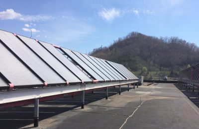 Solar panels on roof of jail