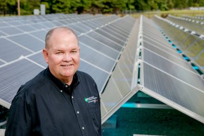 General manager w solar panels