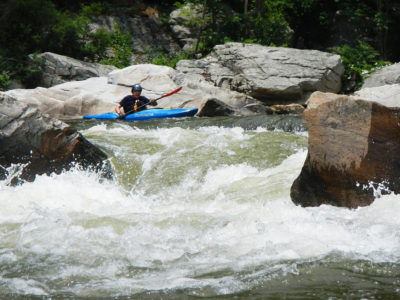 A paddler on the Nolichucky