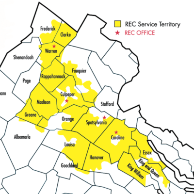REC service area map