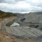 view of disturbed mine land at Hobet Mine