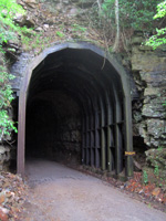 The entrance to the 402-foot-long Droop Mountain Tunnel. Photo by Joe Tennis.
