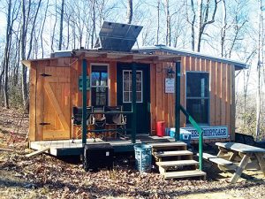 Scott Goebel refers to the Elmo's Haven retreat as a "cabin at the end of the whirled."