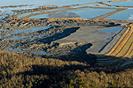 The damaged coal fly ash pond at the Kingston coal-fired power plant in Harriman, TN