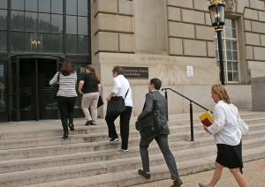 Heading in to a meeting with officials at the EPA