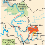 A map of the Doe Branch Mine and watershed connections to the Russell Fork River. At a recent hearings Southwest Virginians shared their concerns about Doe Branch with state regulators.