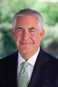 Rex Tillerson. Creative Commons 4.0 Official transition portrait, Office of the President-elect 