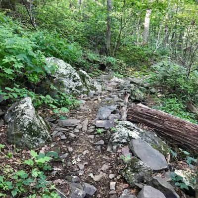 The proposed Atlantic Coast Pipeline would bore through the mountain somewhere near this spot on the Appalachian Trail between Augusta and Nelson counties in Virginia. (Photo courtesy of Joe Stinnett)