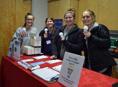 students with lightbulbs