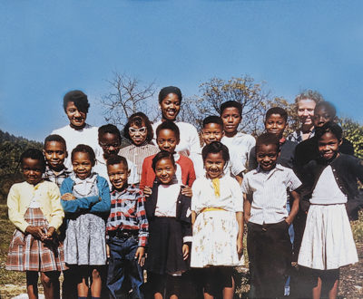 Historical photo of school children 