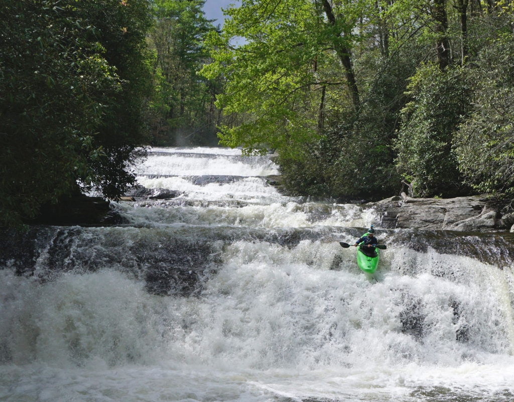kayak runs waterfall 