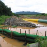 pipeline in flooded field