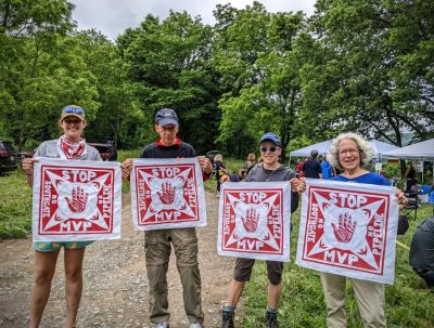 The event rallied opponents of the Mountain Valley Pipeline. Photo by ARTivism, Joshua Vana