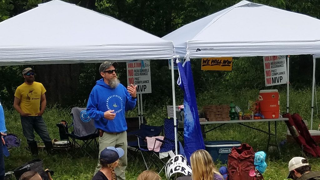 Russell Chisholm speaks at Hands Across the Appalachian Trail 2022. Photo by Appalachian Voices