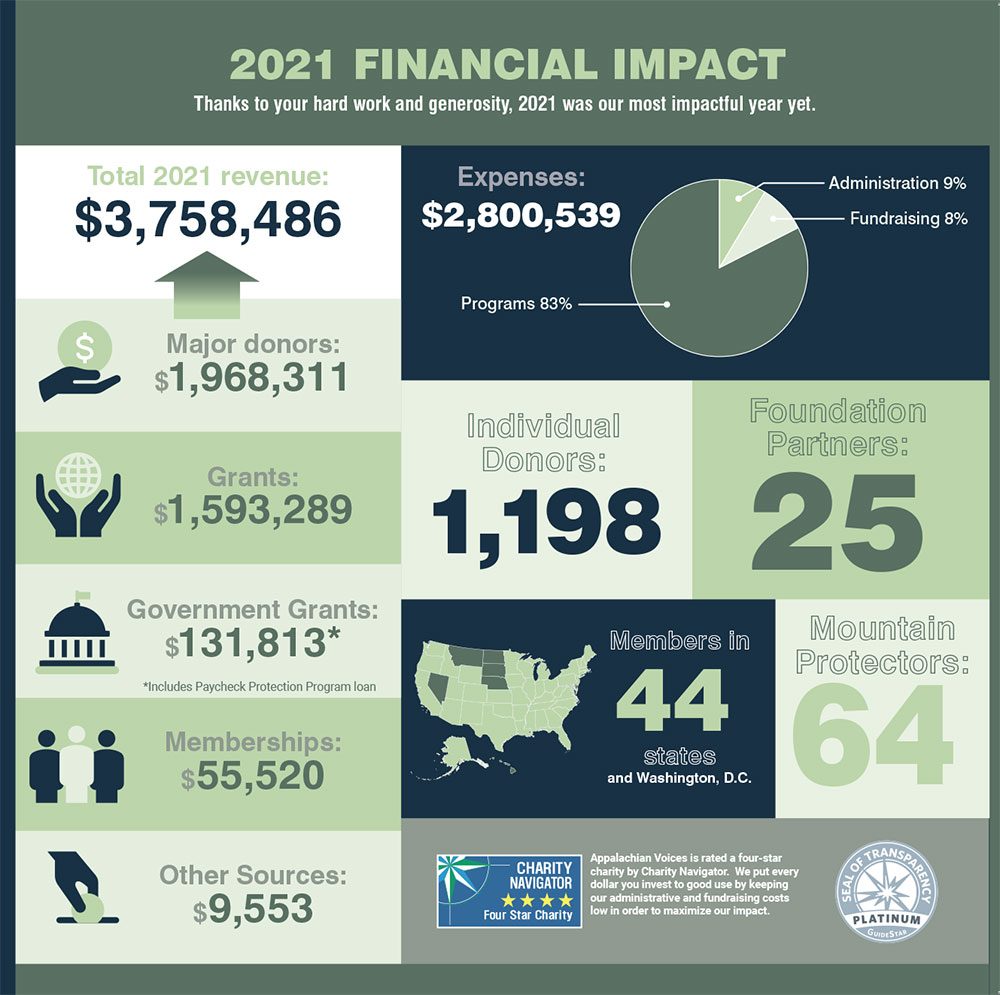 a chart of our 2021 Financial Impact. Please view our PDF for a readable version