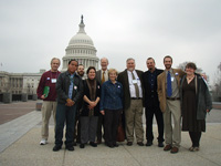 West Virginia lobbyists gather in front of the Capitol during the End Mountaintop Removal Week in Washington. Photo by Dana Kuhline