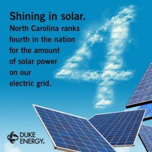 Duke Energy celebrates the strength of North Carolina's solar industry while threatening to slow it down.
