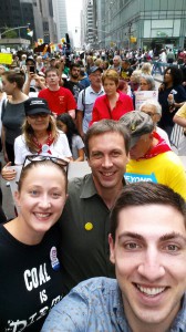 Kate Rooth, Matt Wasson and Thom Kay were among the AV staff joining the Appalachian contingent at the People's Climate March