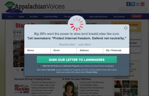 Appalachian Voices is participating in today's Internet Slowdown to support an open and fair web.