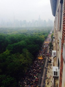 The People's Climate March, stretched for nearly four miles and included and estimated 400,000 people. Photo from Avaaz.org 