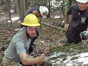 Davis Wax working with a crew maintaining the Appalachian Trail