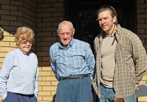 Thelma and Vance Woodie with Chuck Perry, program director for North Carolina Energy Efficiency Alliance.