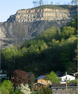 The influence of the extractive industries embedded in the region is a constant, and mountaintop removal moves closer to communities — even as coal production declines. Photo by Matt Wasson