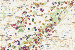 The interactive map on Bon Appetit Appalachia!’s website allows users to search by keyword, category and state. The site also lists resources to learn more about sustainable agriculture in Appalachia.