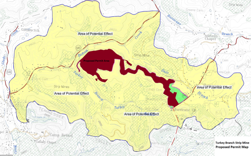 proposed surface mine map