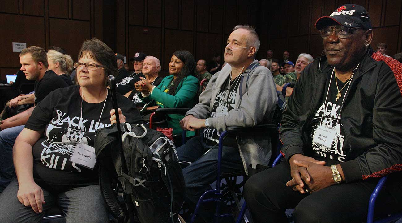 Members of the Black Lung Association attend congressional hearing in 2019. Photo by Earl Dotter