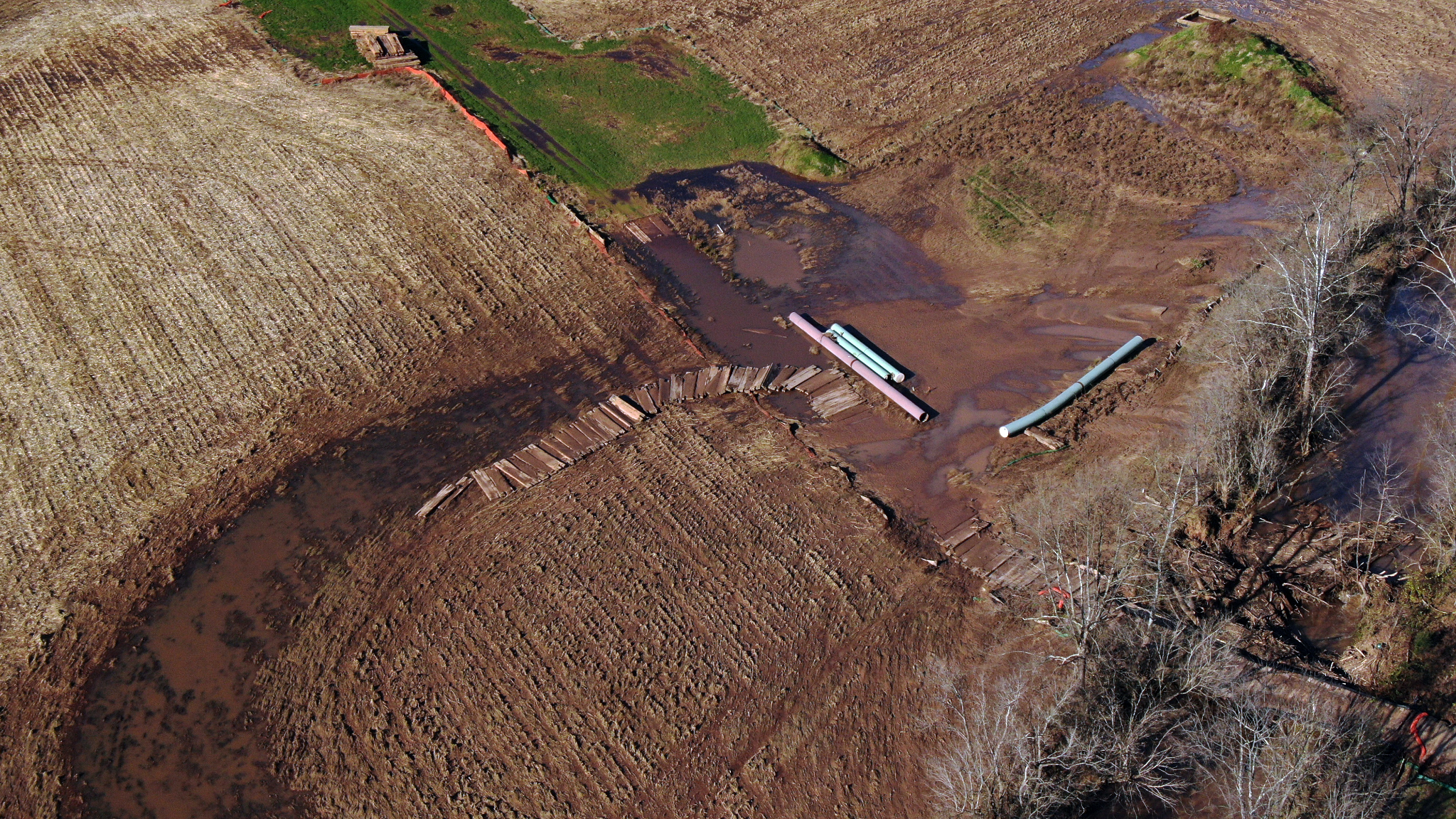 Aerial view of Mountain Valley Pipeline construction. Photo by Mountain Valley Watch