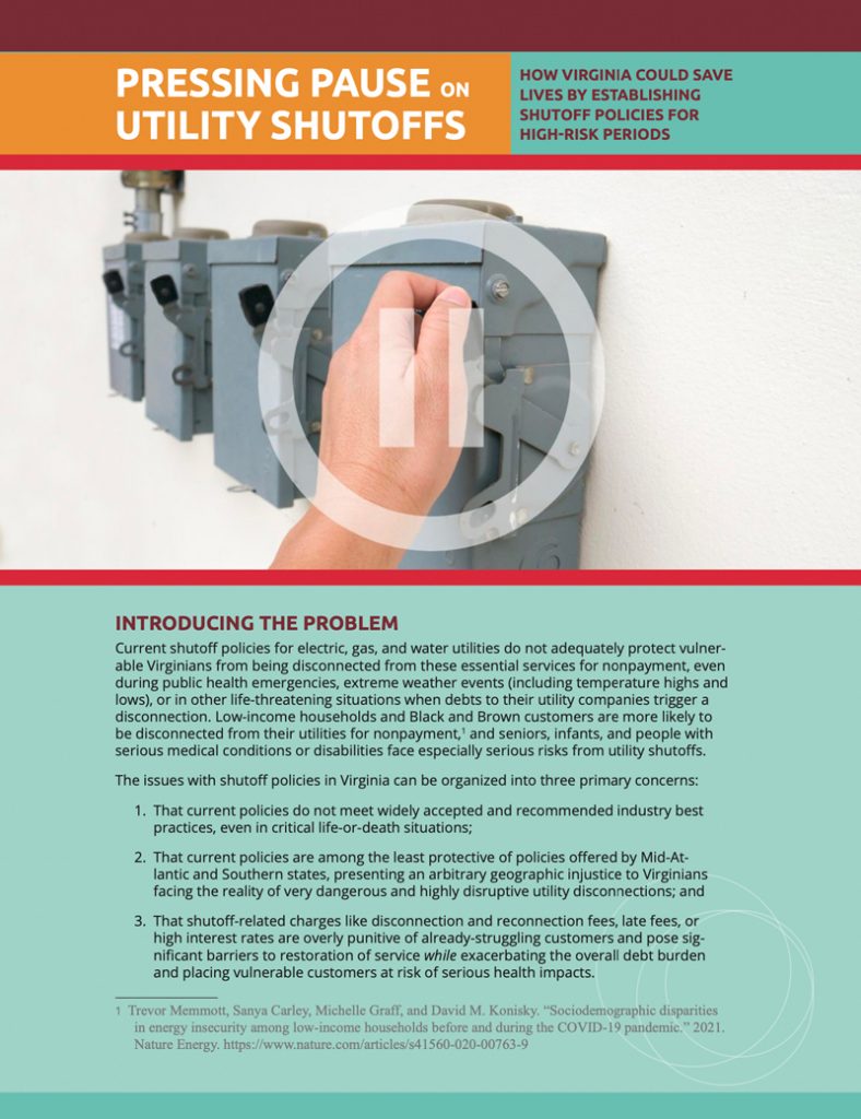 cover of report shows a hand on a utility box lever with a "pause" symbol on top of it