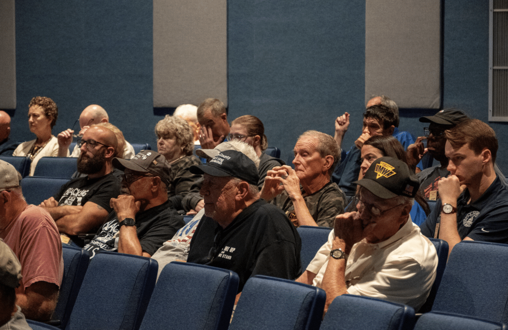Miners and advocates gather at a hearing on silica dust in Beckley, WV.