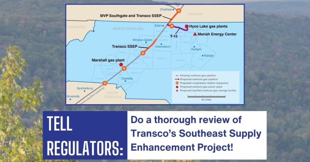 Tell FERC: DEMAND a robust review of Southeast Supply Enhancement Project