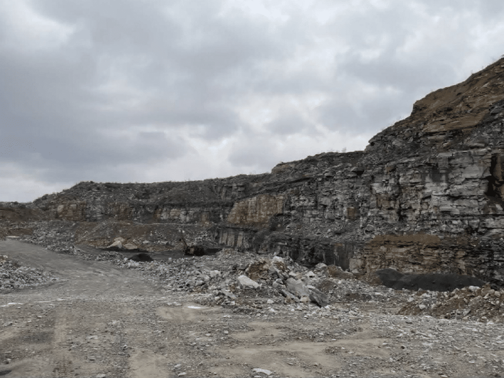 highwall at surface mine