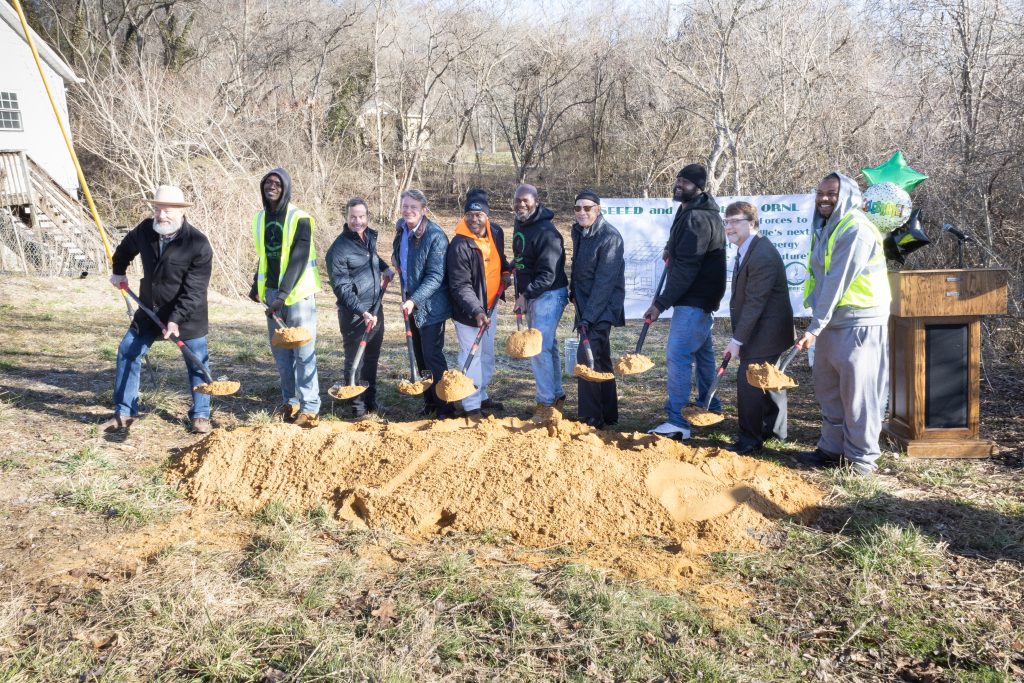 Groundbreaking ceremony at SEEED’s “Net-Zero Energy House of the Future.” This project is made possible through a collaboration with UT-Battelle ORNL. Photo courtesy of SEEED.