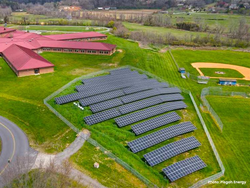 Clean Energy Tax Credit report, Buncombe county schools solar installation Photo by Pisgah Energy